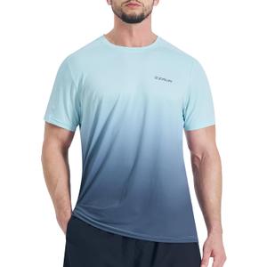 EZRUN Men's Lightweight Short Sleeve T-Shirt Quick Dry Workout Running Athletic Swim Shirts Fishing Rash Guard (3X-Large)