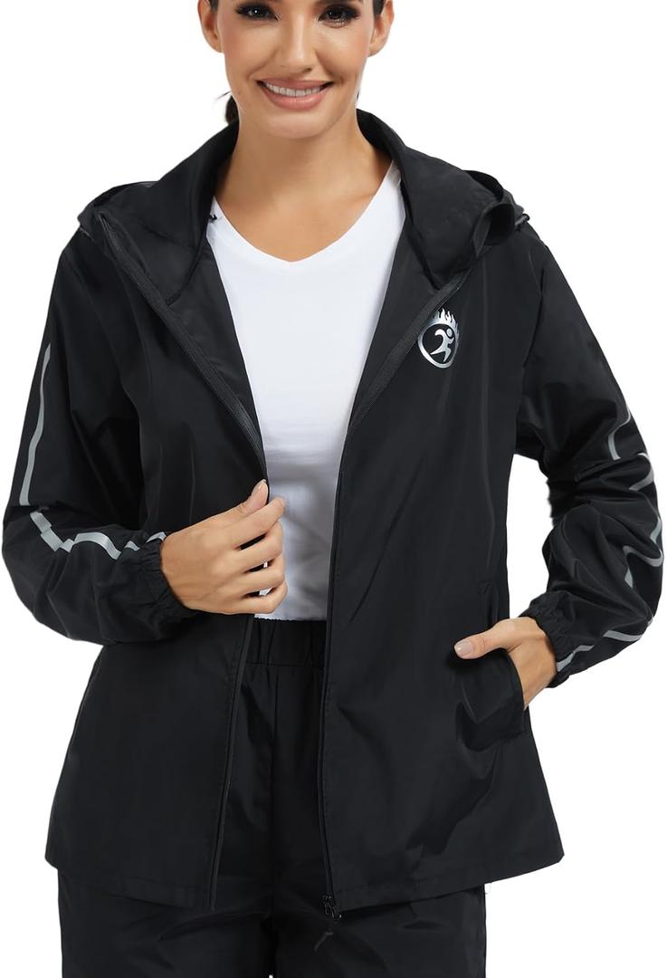 NINGMI Women's Raincoats Rain Jacket Lightweight Waterproof Windproof Hood with Pocket for Outdoor Hiking Travel Windbreaker (XL)