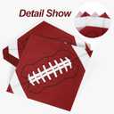 2 x Aodaer 48 Pieces Football Paper Napkins Disposable Football Party Napkins Football Rugby Cocktail Dinner Napkins Set 13" x 13" Unfolded Football Tableware Napkins for Rugby Party Supplies