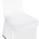 100 Pieces White Chair Covers - Versatile Stretch Polyester Spandex Dining Chair Slipcovers for Dining, Party, Wedding, Banquet, and More