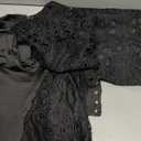 Mandonce 2 Piece Sets for Women Off Shoulder Lace Tube Top and Lace Flowy Wide Leg Pants Beach Vacation Sexy Outfit Going Out (Black, XL)