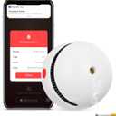 1 Pack Interconnected Smart Smoke Detector Smoke Alarm Bluetooth Real-Time App Alerts, Wi-Fi Smoke Detector Fire Detectors for Home Connectivity & 10-Year Battery Life & Multi-User Binding (ceramic white)