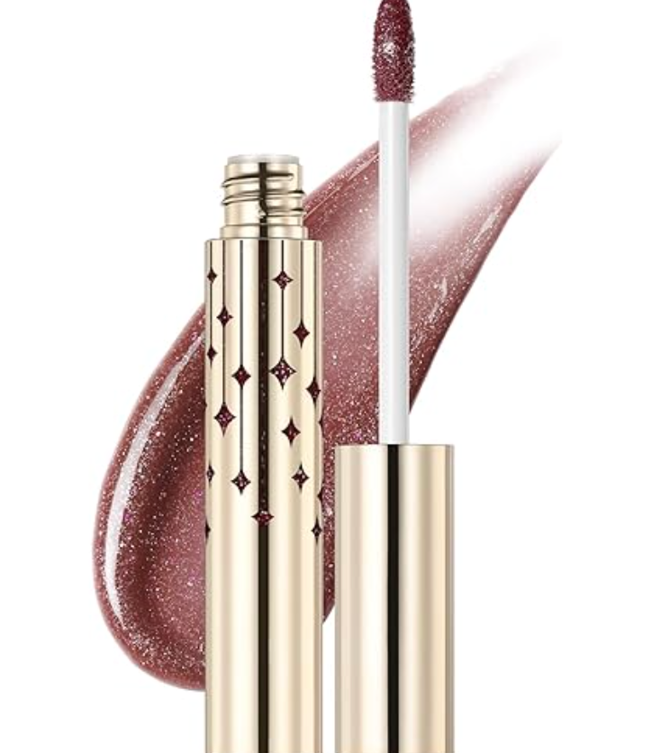 FOCALLURE High Shine Glitter Lip Gloss,Hydrates and Soothes Lips for a Gorgeous,Delivers a Non-sticky Glossy finish,Long-lasting Shine & Fuller-looking Lip Makeup,