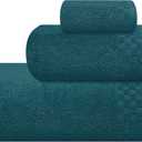 MyOwn Ultra Soft 3 Pack Cotton Towel Set, Contains a Bath Towels 28x55 inch, a Hand Towels 16x24 inch & a Wash Coths 12x12 inch, Ideal Everyday use, Compact & Lightweight - Teal