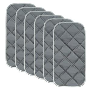 Sunny zzzZZ 6 Pack Baby Waterproof Changing Pad Liners - Quilted Thicker Ultra Soft Changing Table Cover Liners - Durable & Easy to Clean - Grey - 23" x 11" (11x23 Inch (Pack of 6), Gray)