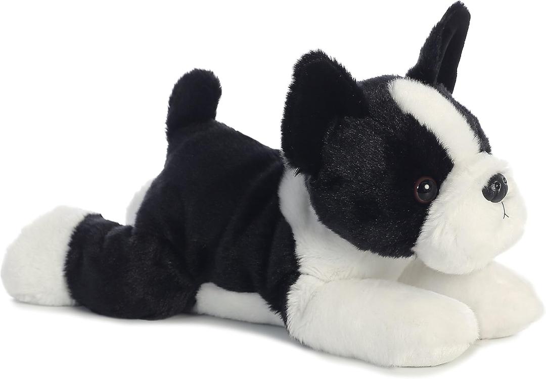 Aurora Adorable Flopsie Buster Boston Terrier Stuffed Animal - Used to Create Imaginative Play Adventures - Perfect for Birthdays, Kids and Adults, All Ages - Black 12.5 Inches