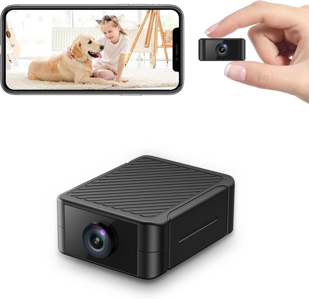 Liretope Spy Camera, 4K Hidden Camera, Mini Camera with Real-Time Recording, AI Motion Detection Pet Camera, Support Cloud & TF Storage, Night Vision, Compact Indoor Cameras for Home/Office Security