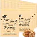 DECYOOL 80Pcs Class of 2025 Graduation Cookie Bags Self-Adhesive Cookie Treat Bag One Smart Paper Bags Kraft Grad Snack Goodie Bag for Graduation Party Supplies