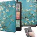 3 x Hand Strap Case for 2024 Release 7" Kindle Paperwhite (12th Gen) & Kindle Colorsoft Signature Edition, Shockproof Frame Cover with Auto-Wake/Sleep,Van Gogh Apricot Blossom