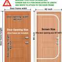 Reinforced Cat Screen Door,Fits Door Opening Size 40''x 83'',Thickened Resistant Mesh Screen Door for Living Room,Kitchen,Bedroom,Cat Introduction Screen with Zipper Closure.