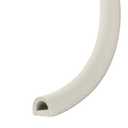 Frost King V25WA D-Section Rubber Self-Stick Weatherseal Tape, 5/16" W, 1/4" T, 17 ft L, White