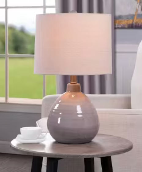 SC Cameron Ceramic Jug 21 Lamp Gray