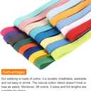 2 x PATIKIL Cotton Twill Tape 5/8 Inch 50 Yards Cotton Ribbon Bias Binding Tape Herringbone Webbing Trim for Sewing Gift Wrapping Craft DIY Dark Purple