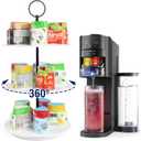 Flavor Pods Holder for Ninja Thirsti Flavored Water Drops, Rotatable Holds 15 Pods Storage Rack for Ninja Thirsties Drink System, Acrylic Pods Organizer for Ninja Thirsty, White