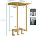 Towel Rack with Metal Shelf and 3 Hooks, Bethom Towel Racks for Bathroom Wall Mounted, Metal Gold Bath Towel Holder Storage Wall for Small Bathroom