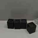 Wood Bed Furniture Risers 4 Inch Heavy Duty Risers, Supports up to 6,000 Lbs, for Sofa Couch Desk Chair Table Base Raising Space, Convenient Store and Cleaning, Pack of 4 Black