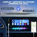 DINRGO Single Din Car Radio - Car Stereo with Wireless Apple Carplay Android Auto, 6.9" Touchscreen Radio with Bluetooth 5.2 Support Mirror Link, RC，GPS, FM, USB & Type-C Fast Charging, EQ, SWC，MIC