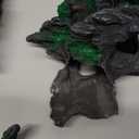 Large Fish Tank Decorations - Mountain View Aquarium Ornament with Tree House Cave Bridge,Large