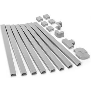 126in Cord Hider Kit, Wire Covers for TV on Wall, Paintable Cable Management Kit, Cable Cover for Mounted TV, Hide Wires Along Wall, Grey Cord Cover, 8xL15.7in W0.95in H0.55in (Medium)