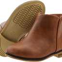 FLYFUPPY Girls Boots Ankle Boots for Girls Side Zipper Short Suede Booties Fashion Boots for Toddler/Little/Big Kids 1/32 Brown