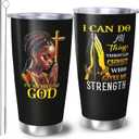 Africian American Christian Gifts for Women, 20oz Religion Gifts Coffee Mugs, Afro Black Mom Gift Tumbler, Christian Tumbler for Women Faith