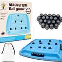 MagnaStack Magnetic Strategy Game - Portable Travel Board Game for Kids & Adults | Fun, Simple to Learn, Fast-Paced Gameplay | Brain Teaser & Family Party Game. (MagnaStack: Board Play Format)