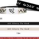 6 x Bible Verse Bracelets with NFC, Christian Wearable Daily Bible Verse Bracelet Daily Devotional Bracelet Scripture Bracelets Religious HalloweenChristmas Gifts for Men Women Teens (white)