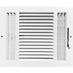 HBW 10"x 8" (Duct Opening Size) 3-Way Stamped Face Steel Ceiling/sidewall Air Supply Register - Vent Cover - Actual Outside Dimension 11.75" X 9.75"