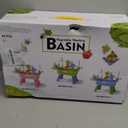 Ploomi Upgraded Toddler Sand Water Table Toy with Electric Water Pump, Kids Sand Water with Faucet/Play Food Accessories/Fishing Toy, Kitchen Play Sink Toys for Girl Boy Age 3+ (Dark-Pink)