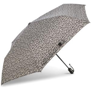 Samsonite Compact Auto Open/Close Umbrella, One Size, Grey/Black Cheetah