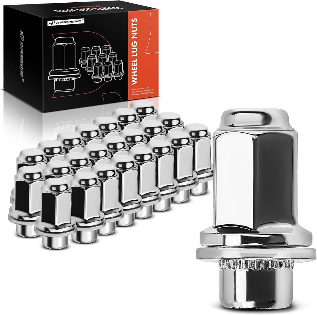 A-Premium 24pcs M12 x 1.5 Wheel Lug Nuts Compatible with Toyota Tacoma, 4Runner, Camry, RAV4, Avalon, Corolla, Celica, FJ Cruiser, Highlander, Matrix, Sequoia, Sienna, Solara, Tundra & Lexus ES300