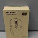 TECKNET Wireless Mouse, 2.4G Ergonomic Optical Mouse, Computer Mouse for Laptop, PC, Computer, Chromebook, Notebook, 6 Buttons, 24 Months Battery Life, 2600 DPI, 5 Adjustment Levels - Lavender