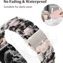 V-MORO Resin Bands Compatible with Apple Watch Series 11/10 Band 40/41mm Lightweight Fashion Strap Bracelet with Starlight Buckle for iwatch Series SE/9/8/7/6/5/4/3/2/1(Tortoise Stone,38/40/41/42mm)
