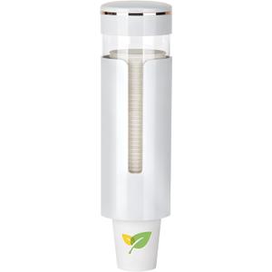 Cup Dispenser, Pull Type Water Cooler Cup Holder Fit 4oz-7oz Disposable Cups, Pull Type Cup Holder for Bathroom, Office, Break Room, Gym, White