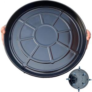 Planter Caddy with Wheels Extra Large Heavy Duty Metal Plant Stand with Wheels Plant Dolly for Garden Plant Pot Flowerpot Tray for Indoor Outdoor 18 Inches Black