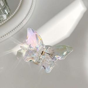 Crystal Mermaid Hair Claw Girls Back Transparent Hair Hairpins Shark Dress Large Clamp Clips Catch Clips Hair Accessories