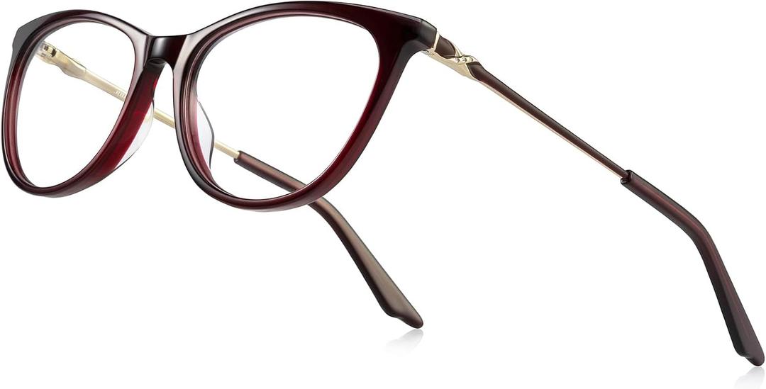 Cat Eye Reading Glasses for Women Blue Light Blocking Readers- Acetate Frame Spring Hinge