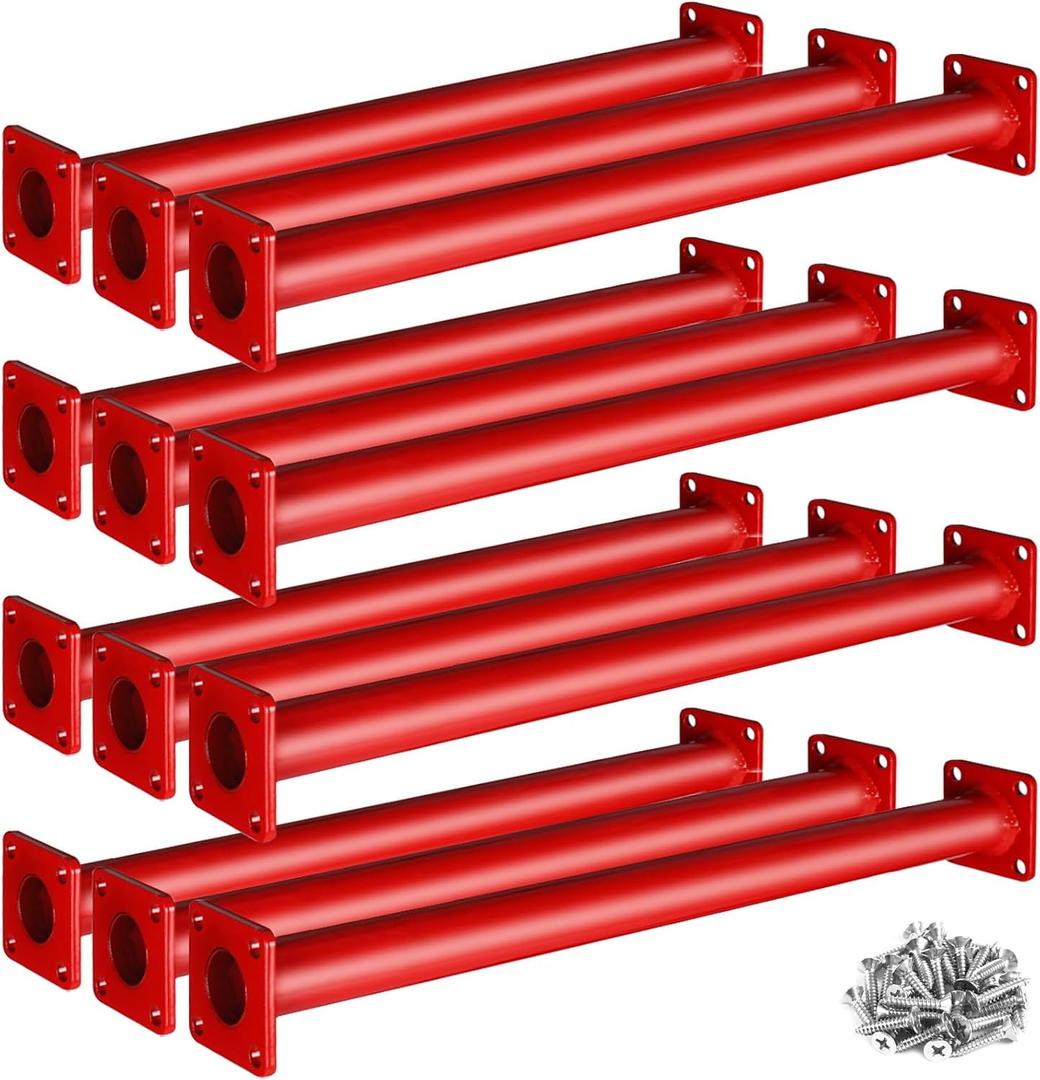 18 Inches Monkey Bars for Backyard, 12 PCS Heavy Duty Metal Bars for Kids, Steel Playset Rods With Mounting Plates and Powder Coating for Indoor Outdoor Playground