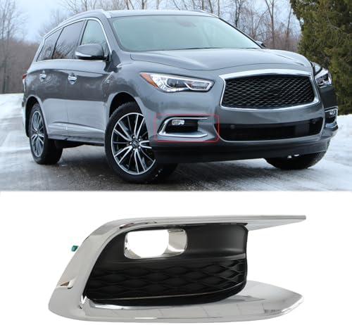 MUNALP Front Fog Light Cover For Infiniti QX60 2016 2017 2018 2020 2021 Lower Foglight Lamp Bumper Bezel Frame Trim 622569NC0A(Right)