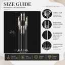 2PCS 8-Arm Acrylic Candelabra Centerpieces for Tables, Sturdy Solid Rods 45.6" Tall Floor Candle Holders Set with Shades for Wedding Birthday Party Anniversary, Clear