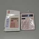 DANRONG Cute Pink Desktop Calculator with Big Buttons, Dual Power Source, Solar and Battery, Large Display Screen - Perfect for Office, Teachers, and Students (Pink)