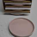 AmorArc Ceramic Dinnerware Set for 4 | Speckled Stoneware Plates and Bowls with unglazed terracotta | Scratch Resistant, Dishwasher & Microwave Safe Dishes Sets- 12-Pcs Pink