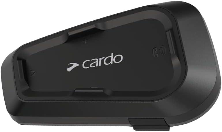 Cardo Systems Spirit HD Motorcycle Bluetooth Communication Headset, 2-Way Bluetooth, Thin 40mm Speakers, Waterproof, Universal Connectivity - Single Pack