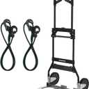 Folding Hand Truck Dolly, 375lb HeavyDuty Aluminum Hand Dolly Cart
