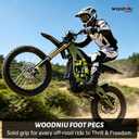 Dirt Bike Foot Pegs for Ebike Surron Light Bee X S, Color Prickly Peg,Motorcycle Aluminum Alloy Pedal for Segway X160 X260/Talaria X3 X4/E Ride PRO SS,Silver Body with Black Spikes