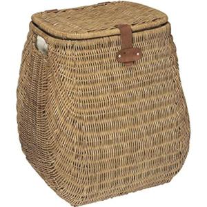 KOUBOO Wicker Rattan Laundry Hamper with Lid, Stylish Woven Basket for Laundry, Towels Blankets, Dirty Clothes, Ideal for Bedroom, Bathroom, Brown