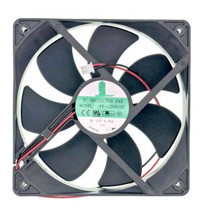 PY-1225H12S DC12V 0.35A 120120mm25mm 12CM 12025 Ice Maker Fan, 2-Wire DC BRUSHLESS Ice Machine Fan