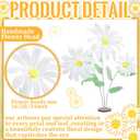 Giegxin Large Daisy Flowers Artificial 5.9 ft Giant Silk Flowers Decoration Spring Big Daisy Decor with Stand for Birthday Party Garden Office Home Wedding Graduation Display