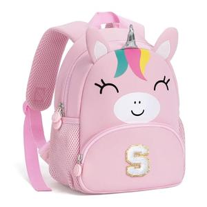 YOOLIFE Birthday Gifts for Toddler Kids - Small Pink Backpack for Kids, School Initial Unicorn Backpack for Toddler Kid Daughter Grandkids | 2 3 4 Year Old Birthday Gift Pink S