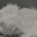 Phantoscope Faux Fur Solid Decorative Pillow Cover Fluffy Throw Pillow Mongolian Luxury Fuzzy Pillow Case Cushion Cover for Bedroom and Couch, Off-White 23 x 23 Inches, Pack of 2